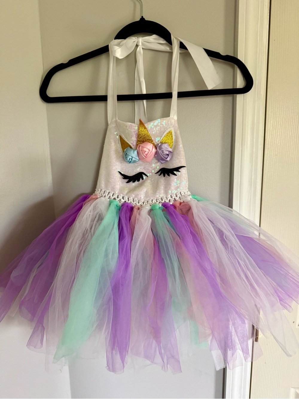 Unicorn Tulle Tutu Dress - Pastel Purple, Mint & Pink